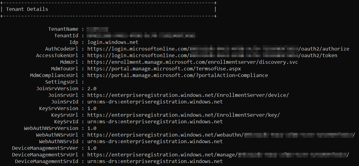 dsregcmd status